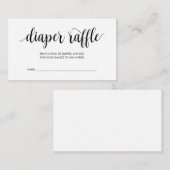 baby shower luieraffle, modern Rustic Black Informatiekaartje (Voorkant / Achterkant)