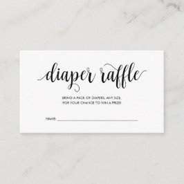 baby shower luieraffle, modern Rustic Black Informatiekaartje