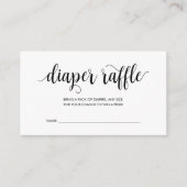 baby shower luieraffle, modern Rustic Black Informatiekaartje (Voorkant)