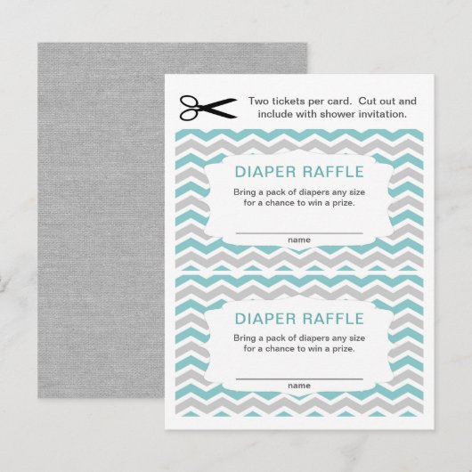 baby shower Luierkaartjes, kleine hoeveelheid Uitnodiging Briefkaart (Voorkant / Achterkant)