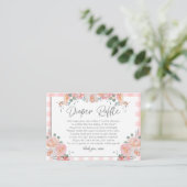 Baby shower luierkrabbel | BOHO Baby shower Coral Informatiekaartje (Staand voorkant)
