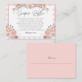 Baby shower luierkrabbel | BOHO Baby shower Coral Informatiekaartje (Voorkant / Achterkant)