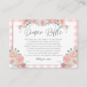 Baby shower luierkrabbel | BOHO Baby shower Coral Informatiekaartje (Voorkant)