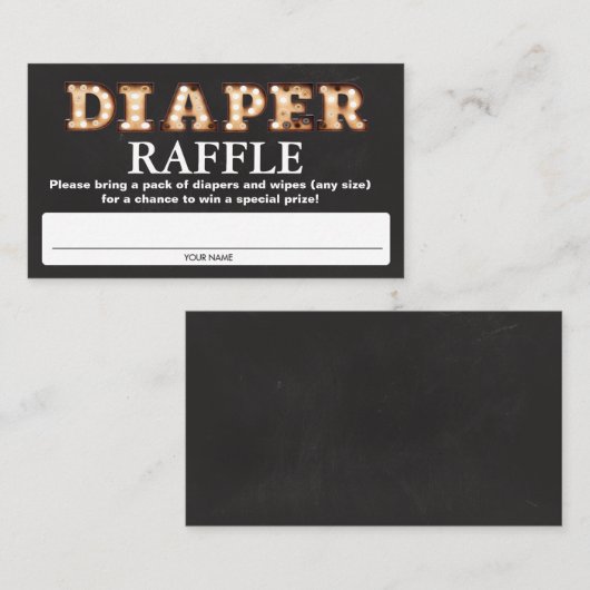 Baby shower luierritten informatiekaartje (Voorkant / Achterkant)