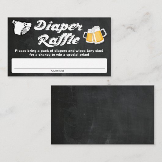 Baby shower luierritten informatiekaartje (Voorkant / Achterkant)