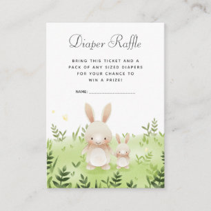 baby shower luierritten   Little Bunny Informatiekaartje
