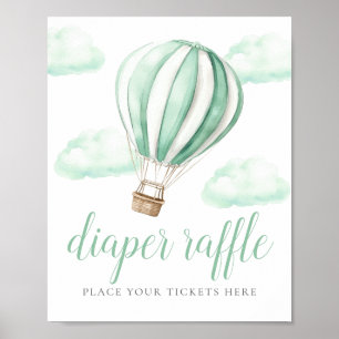 Baby Shower Luierspel Bord Heet Lucht Ballon Poster