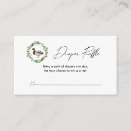 Baby Shower Luierspel Kaarten met Wilde Eend Thema