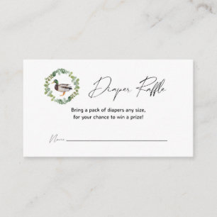 Baby Shower Luierspel Kaarten met Wilde Eend Thema