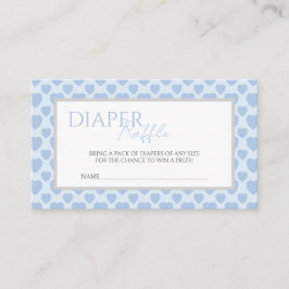 Baby Shower Luierspel Met Blauwe Hartjes Informatiekaartje