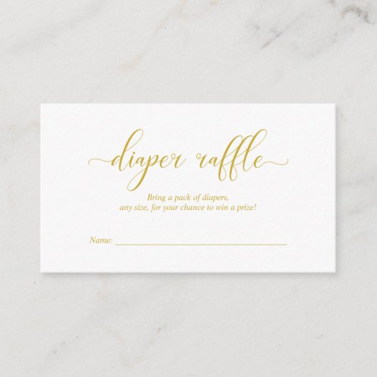 baby shower luierspoeling, modern Gold Script Informatiekaartje (Voorkant)