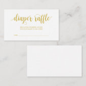 baby shower luierspoeling, modern Rustisch goud Informatiekaartje (Voorkant / Achterkant)