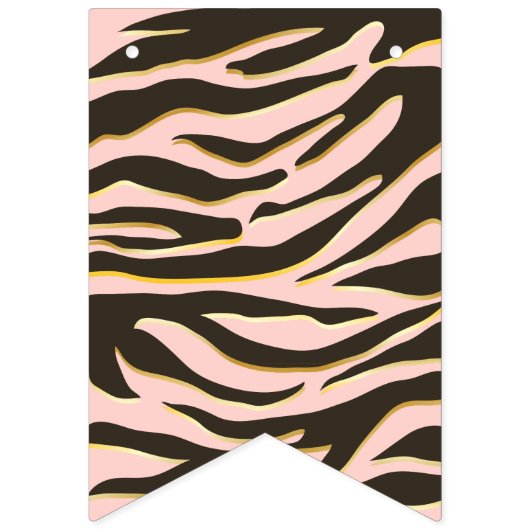 Baby shower luipspuiten en tijgerstrepen vlaggetjes (Eerste vlag)