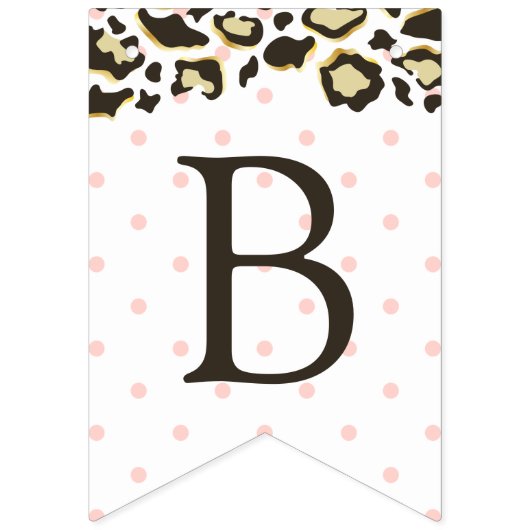 Baby shower luipspuiten en tijgerstrepen vlaggetjes (Derde vlag)