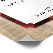 Baby shower Lumberjack Flannel Boy Welkom Poster (Hoek)