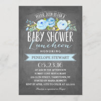 Baby shower Luncheon Blue | uitnodiging tot baby s