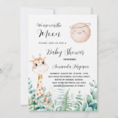 Baby shower maangiraffe eucalyptusbos luxe kaart (Voorkant)