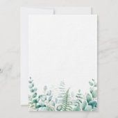 Baby shower maangiraffe eucalyptusbos luxe kaart (Achterkant)