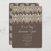 Baby shower Macrame Hangen Rustic Boho Rope Art Kaart (Voorkant / Achterkant)