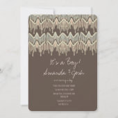 Baby shower Macrame Hangen Rustic Boho Rope Art Kaart (Voorkant)