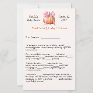 Baby shower Mad Libs   Leuke feestactiviteit