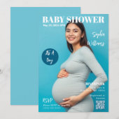 Baby shower Magazine Hoesje Kaart (Voorkant / Achterkant)