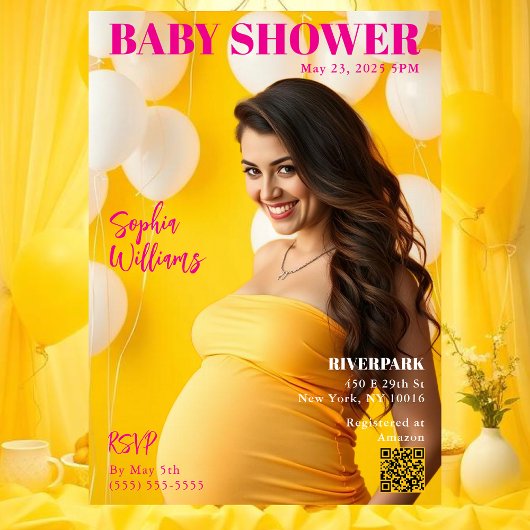Baby shower Magazine Hoesje Kaart