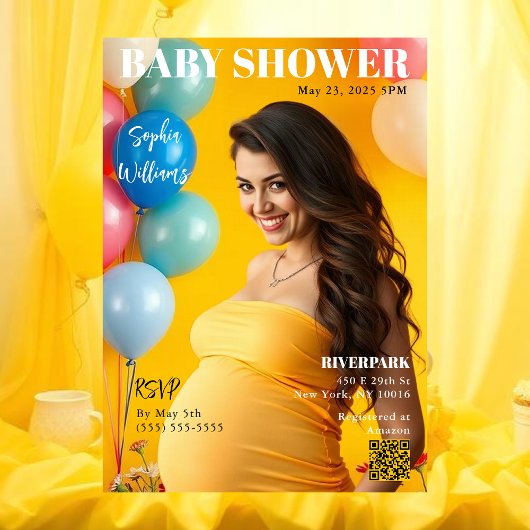 Baby shower Magazine Hoesje Kaart