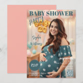 Baby shower Magazine Hoesje Kaart (Voorkant / Achterkant)