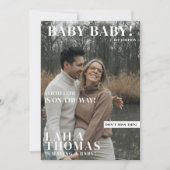 Baby shower Magazine Hoesje Stijl Foto's Modern Kaart (Voorkant)