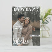 Baby shower Magazine Hoesje Stijl Foto's Modern Kaart (Staand voorkant)