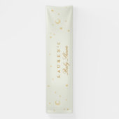 Baby Shower magical sage green stars welcome Spandoek (Verticaal)