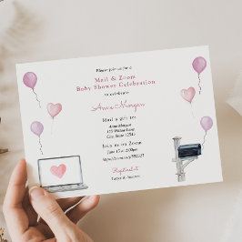 Baby shower Mail en Zoom Baby shower Kaart