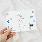 Baby shower Mail en Zoom Baby shower Kaart