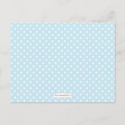 Baby shower Mam Advice Kaart Blue Polka Dot (Voorkant)