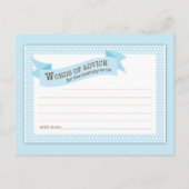 Baby shower Mam Advice Kaart Blue Polka Dot (Achterkant)