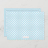 Baby shower Mam Advice Kaart Blue Polka Dot (Voorkant / Achterkant)