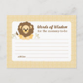 Baby shower Mam Advice Kaart Neutrale Lion (Achterkant)