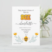Baby shower Mam naar Bee Kaart (Staand voorkant)
