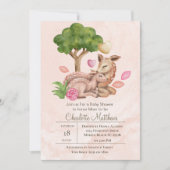 Baby shower mama en Baby Deer Forrest Kaart (Voorkant)