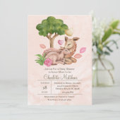 Baby shower mama en Baby Deer Forrest Kaart (Staand voorkant)