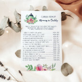 Baby shower mama of papa Game Kaart