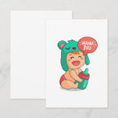 baby shower mama vogel bedankkaart (Voorkant / Achterkant)