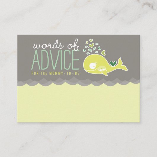 Baby shower mammie advies Kaarten (Voorkant)