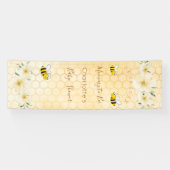 Baby shower mammie om hommels honingraat te worden spandoek (Horizontaal)