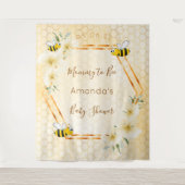 Baby shower mammie om hommels honingraat te worden wandkleed (Voorkant)