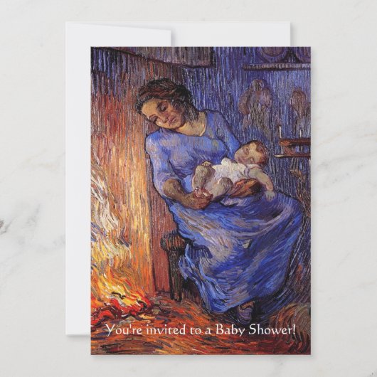 Baby shower, Man is in Zee Van Gogh Kaart (Voorkant)