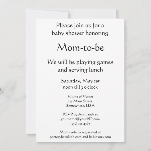 Baby shower, Man is in Zee Van Gogh Kaart (Achterkant)