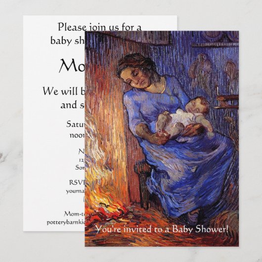 Baby shower, Man is in Zee Van Gogh Kaart (Voorkant / Achterkant)