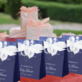 Baby shower marineblauwe witte ballonnen dank u bedankdoosjes